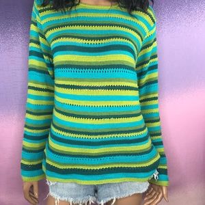Vintage St John’s Bay Striped Knit Sweater